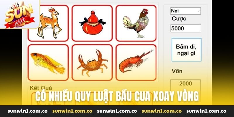 Có nhiều quy luật bầu cua xoay vòng